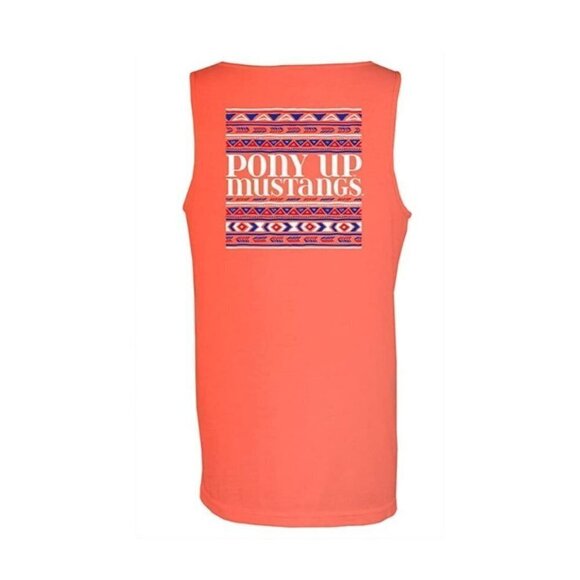 SMU Mustangs College Football Men's Large Tank Top Neon Orange NWT - Picture 1 of 5